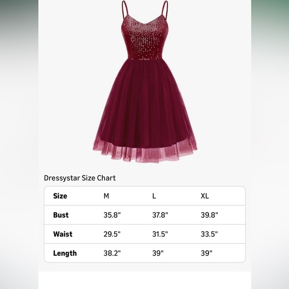 Glamorous Burgundy Red Sequin Semiformal Party Dress.  Valentine’s Day! - Picture 3 of 8